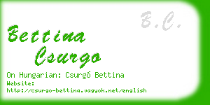 bettina csurgo business card